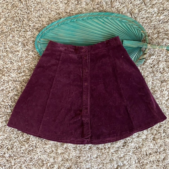 Brandy Melville Dresses & Skirts - Brandy Melville Burgundy Skirt
